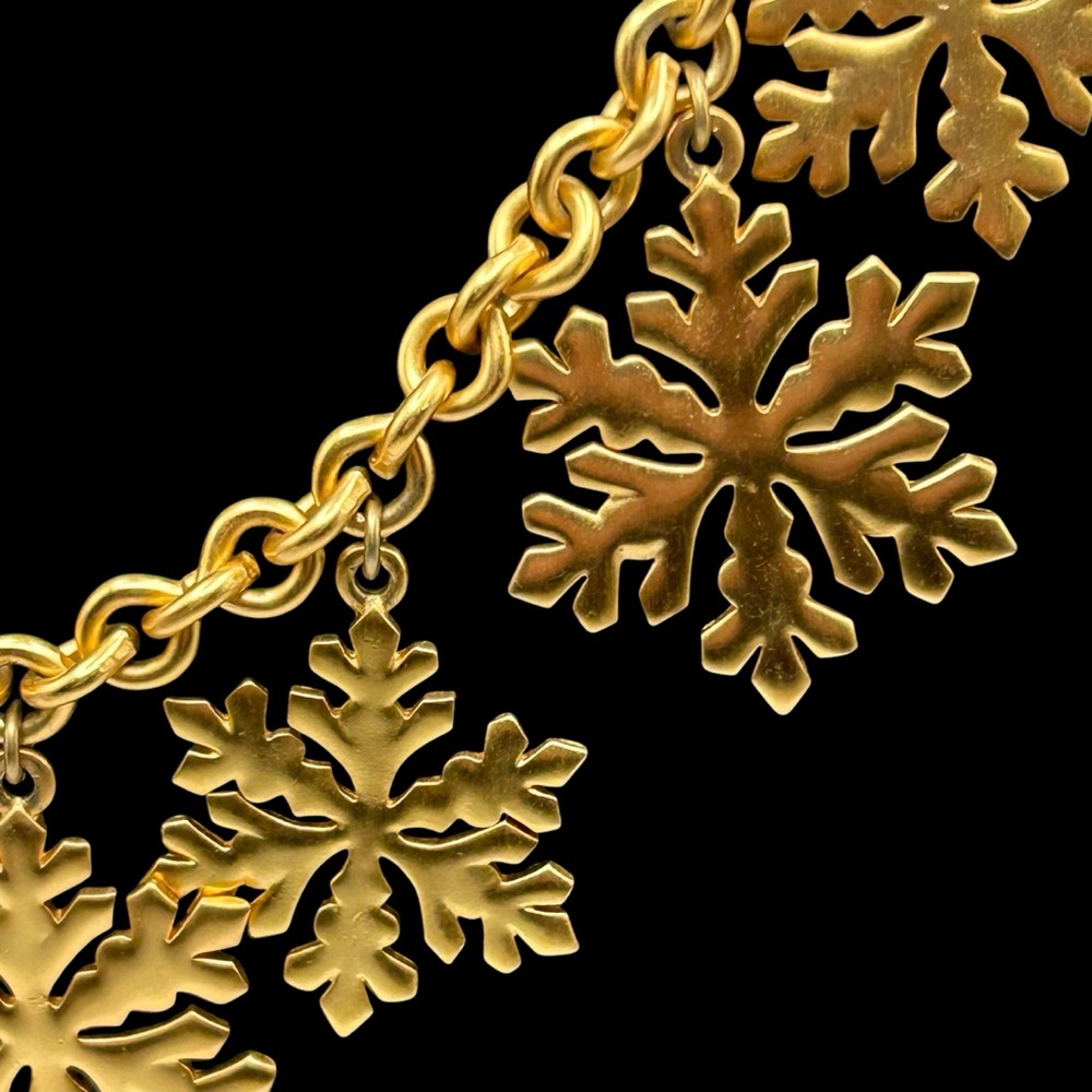 Vintage 1980’s Anne Klein Snowflake Necklace - Picture 4 of 8